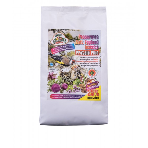 10kg Passerines Soft Eggfood Insects Protein plus